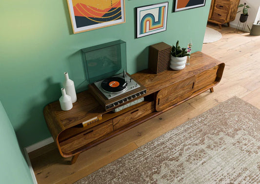 Morocco Tv Unit | Mango Wood | Provincial Teak Finish