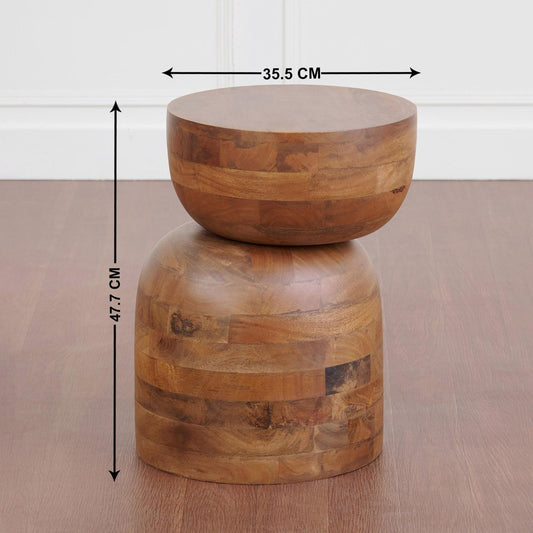 Tilt Head Accent Table Mango Wood