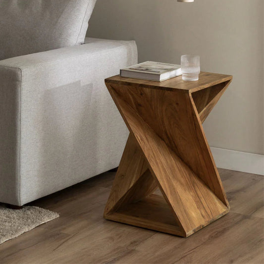 The Rohida Side Table | Acacia Wood