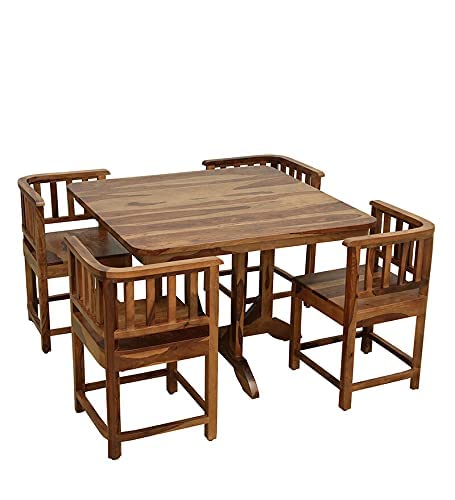 The Helix 4 Seater Compact Dining Set | Sheesham Wood