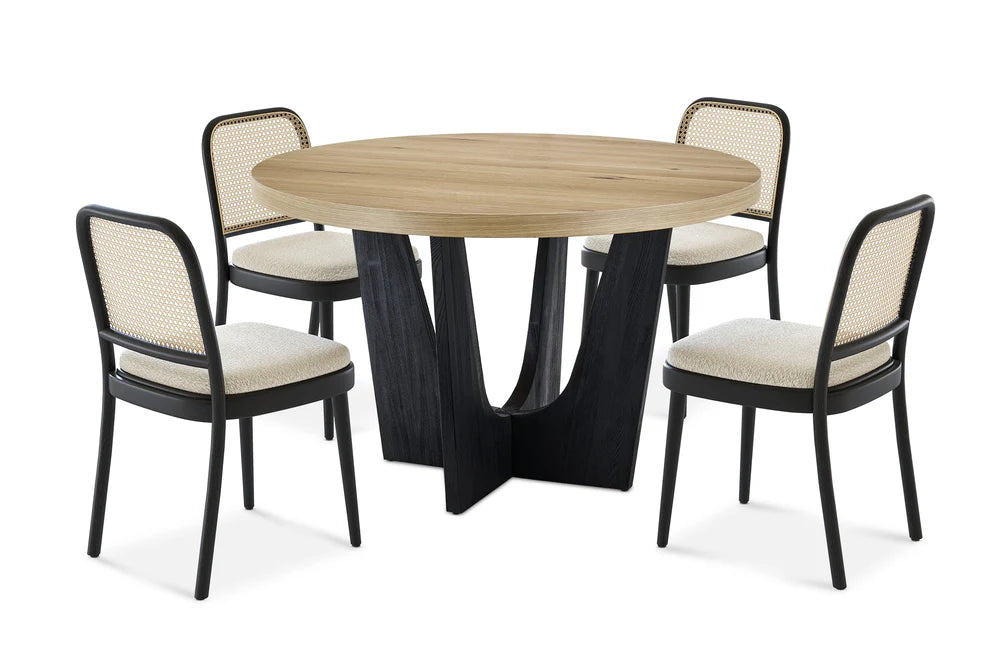 The Trevane Dining Chair | Sheesham Wood | Black