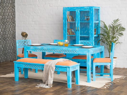 Fulwari Dining Set | 6 Seater | Mango Wood