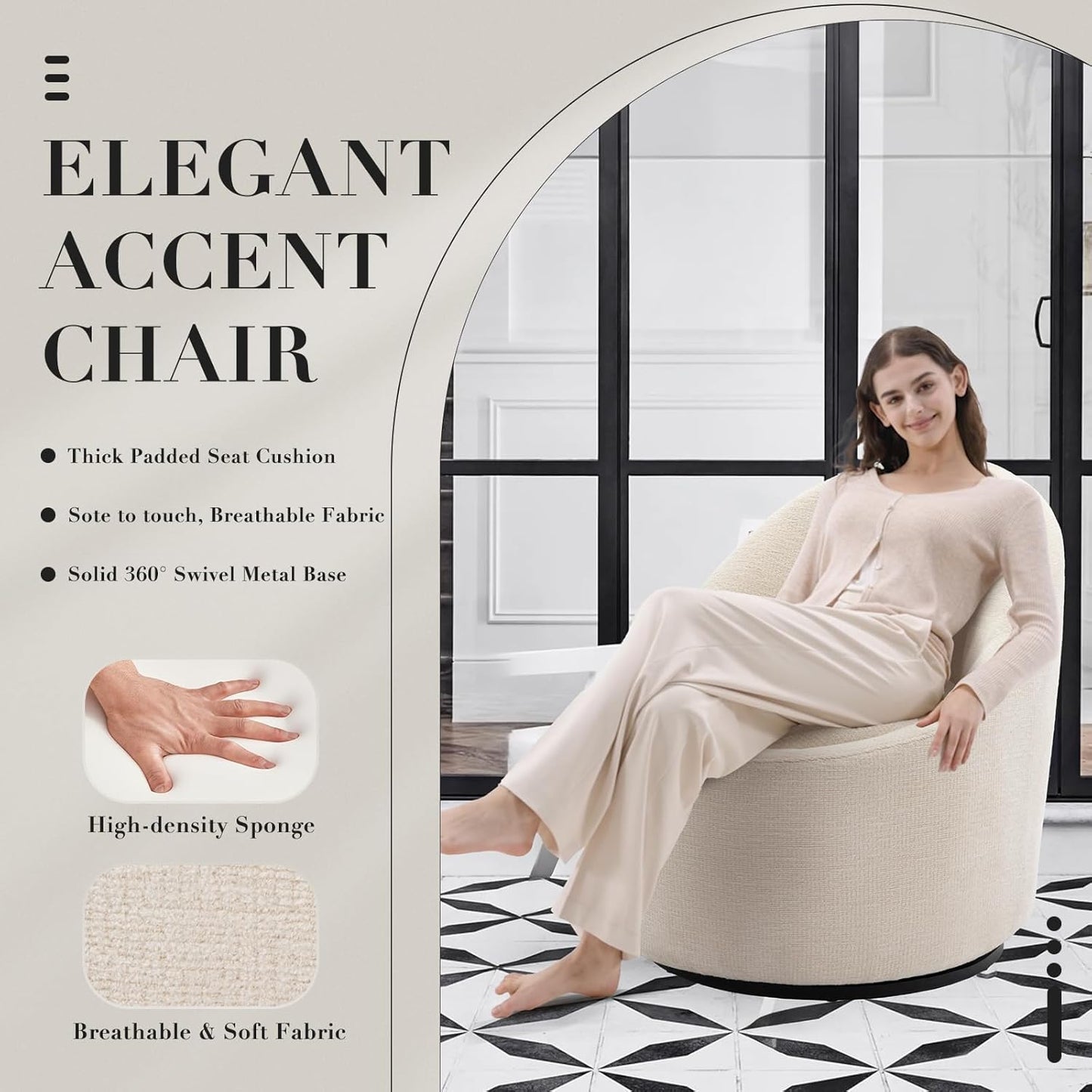 The Alma Swivel Accent Chair