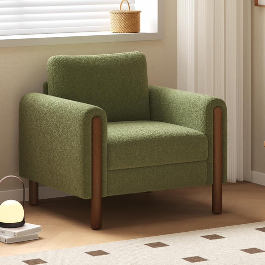 Dasha Accent Chair | Green Boucle