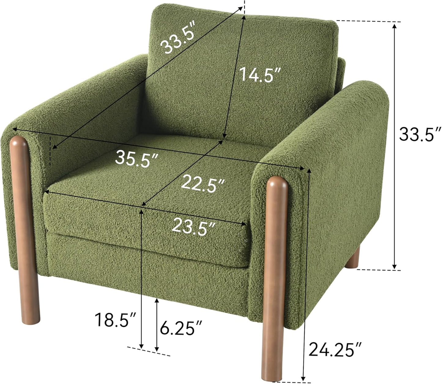 Dasha Accent Chair | Green Boucle