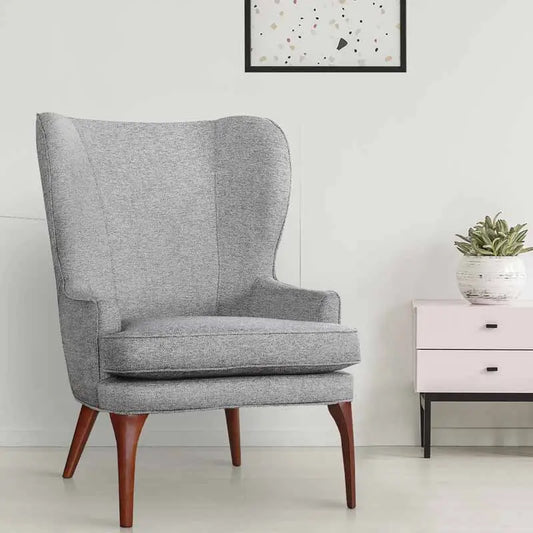 The Noble Gray Armchair | Premium Teak Wood