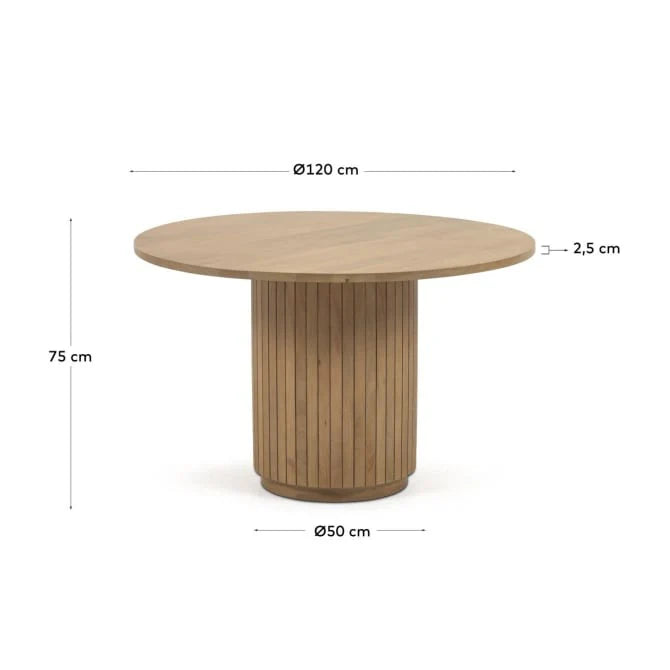 Mist Round 4 Seater Dining Table | Solid Wood