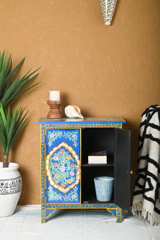 फुलवारी कैबिनेट जीवंत हाथ से पेंट ठोस लकड़ी से बना #1