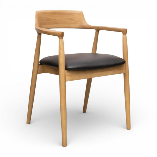 The Elvoro Dining Chair | Ash Wood | Natural Black