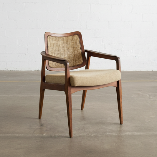 The Kai Teak & Cane Arm chair | Premium Teak Wood