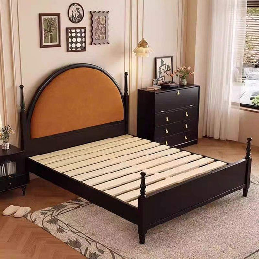 The Atom Platform Bed | Rattan Headboard