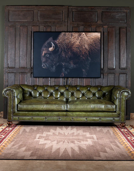 The Fireside Chesterfield Three Seater Sofa | Genuine Leather