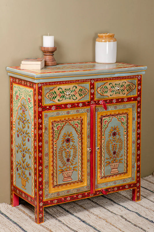 Fulwari Cabinet Hand painted Solid Mango Wood Aesthetic Piece #2