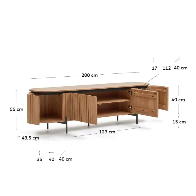 Mist TV Console Unit | Solid Wood