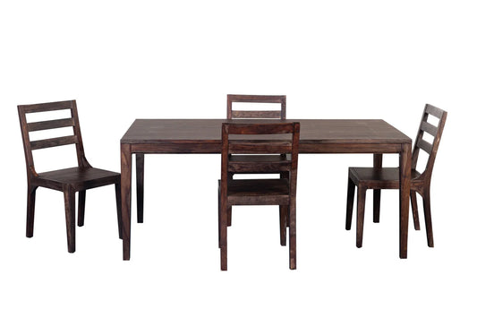 Dallas 4 Seater Dining Set | Sheesham Wood | Walnut Finish