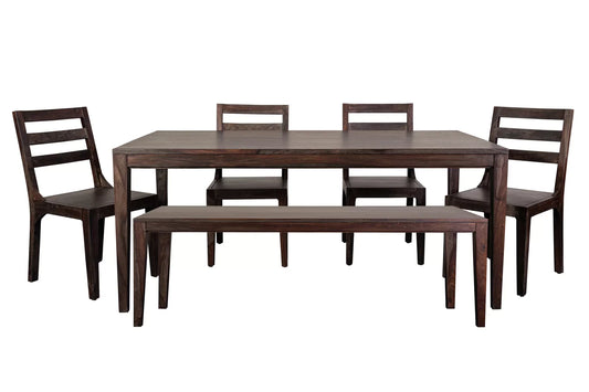 Dallas 6 Seater Dining Set |Sheesham Wood | Walnut Finish