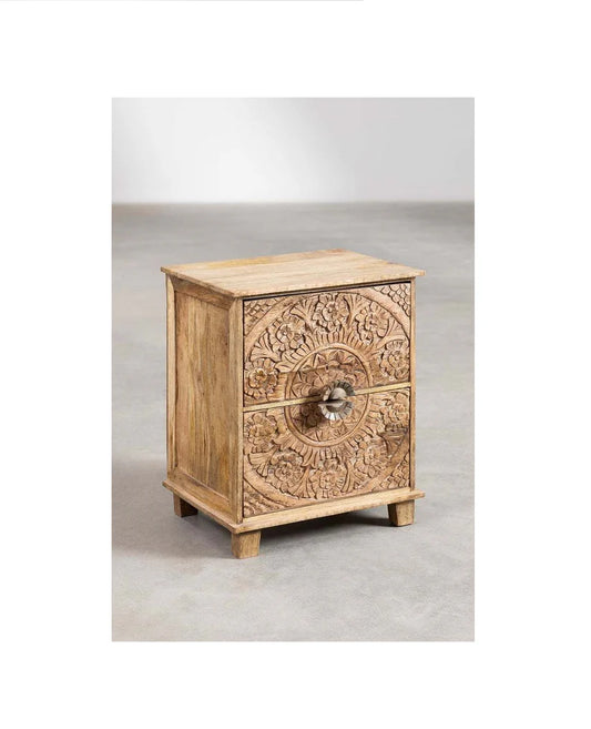 The Ojjas Bed Side Table | Mango Wood
