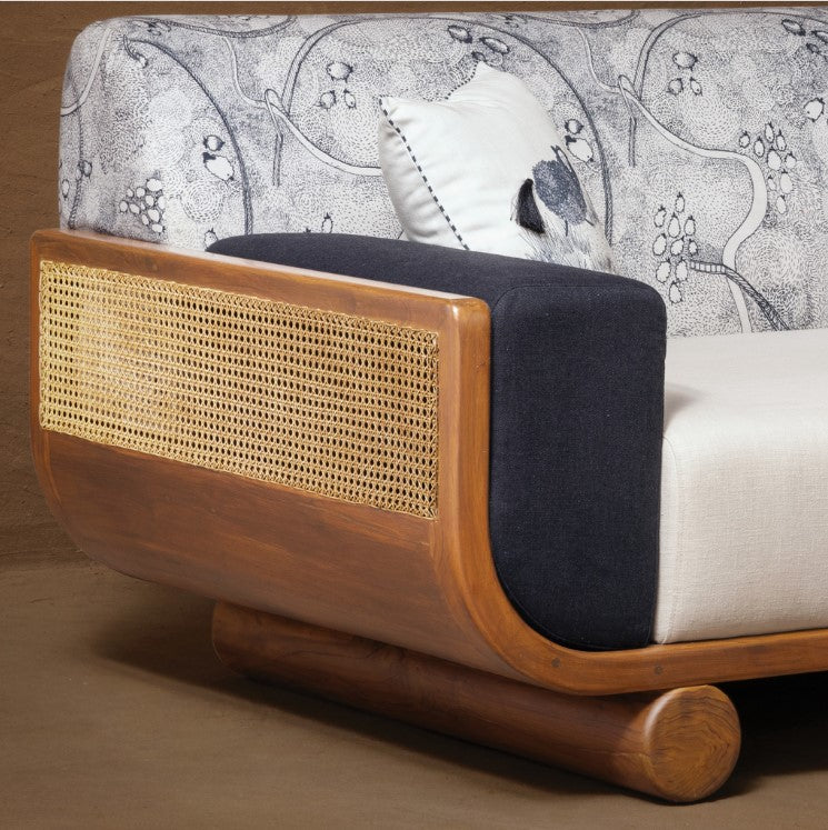 Doom Three Seater Modern Sofa | Premium Acacia Wood