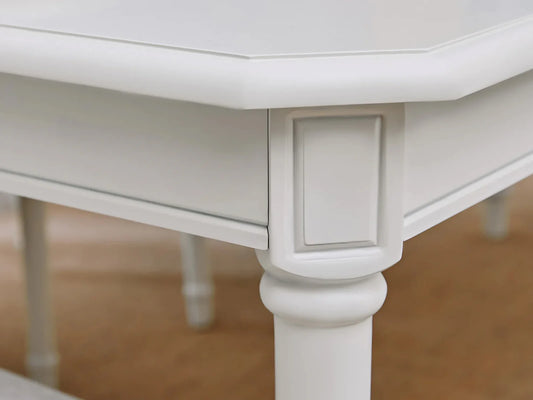 The Stockholm 6 Seater Dining Set | Mango Wood | White