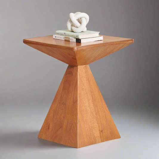 Four Edge Accent Table Acacia Wood