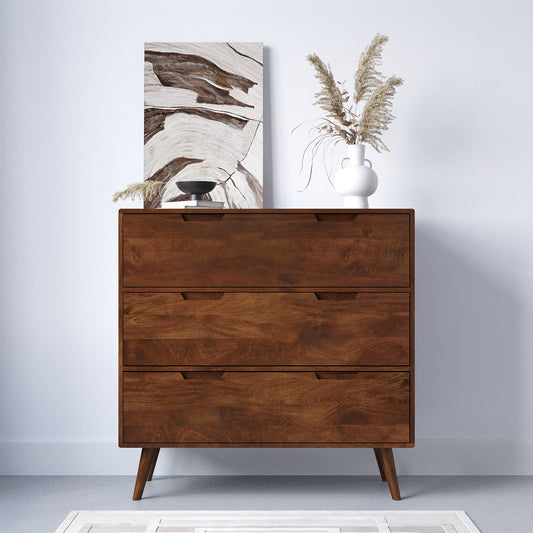 Hamburg Chest Of Drawers 3 Drawer Premium Solid Wooden Furniture