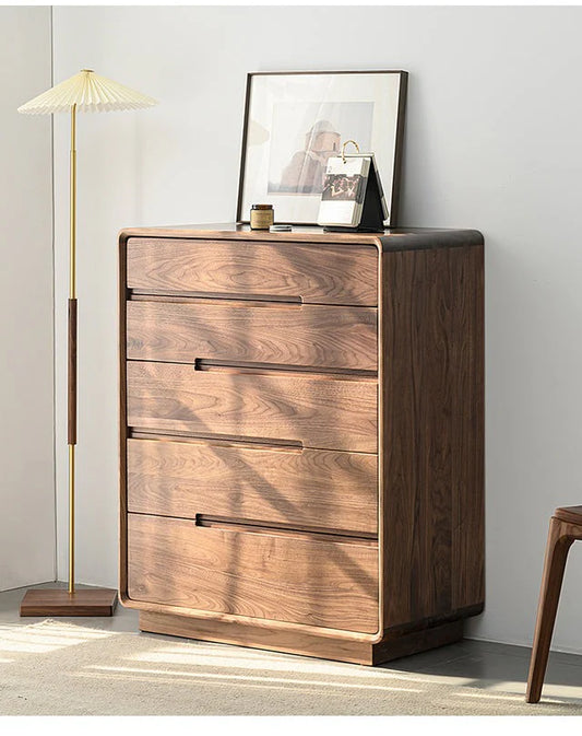 Morocco Chest of 5 Drawers | Premium Teak Wood | Dark Finish