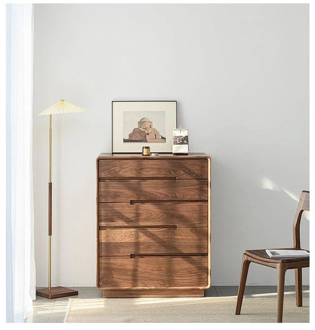 Morocco Chest of 5 Drawers | Premium Teak Wood | Dark Finish