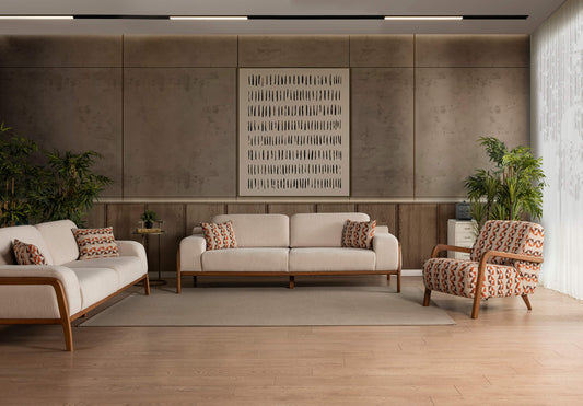 The Elara Three Seater Sofa | White