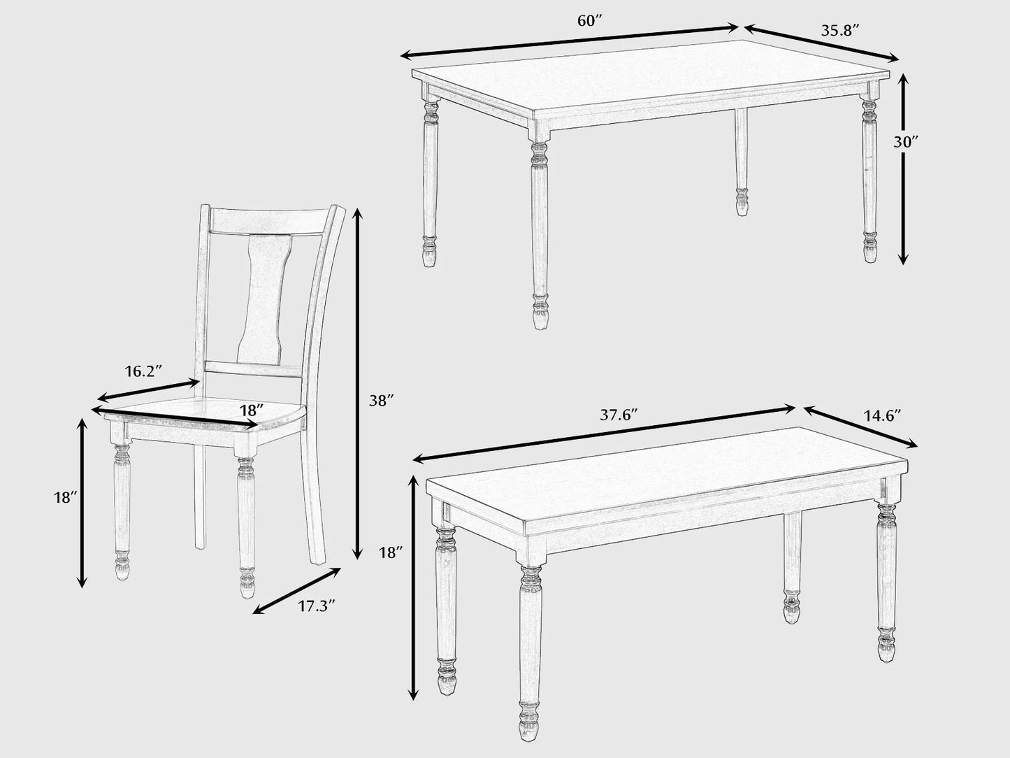 Holland 6 Seater Dining Set | Sheesham & Mango Wood