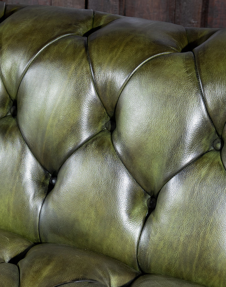 The Huntsman Chesterfield Three Seater Sofa | Green