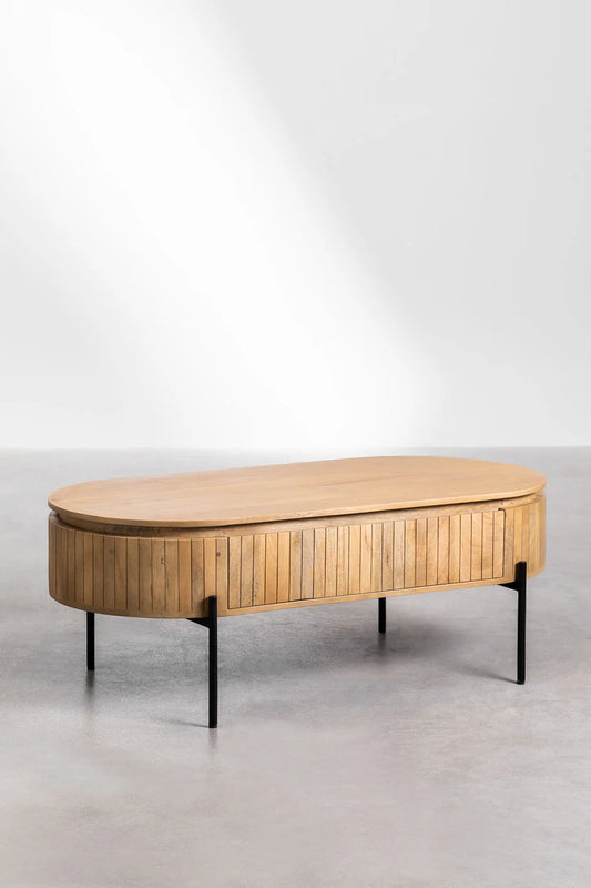 The Marina Wide Centre Coffee Table | Mango Wood | Natural Finish