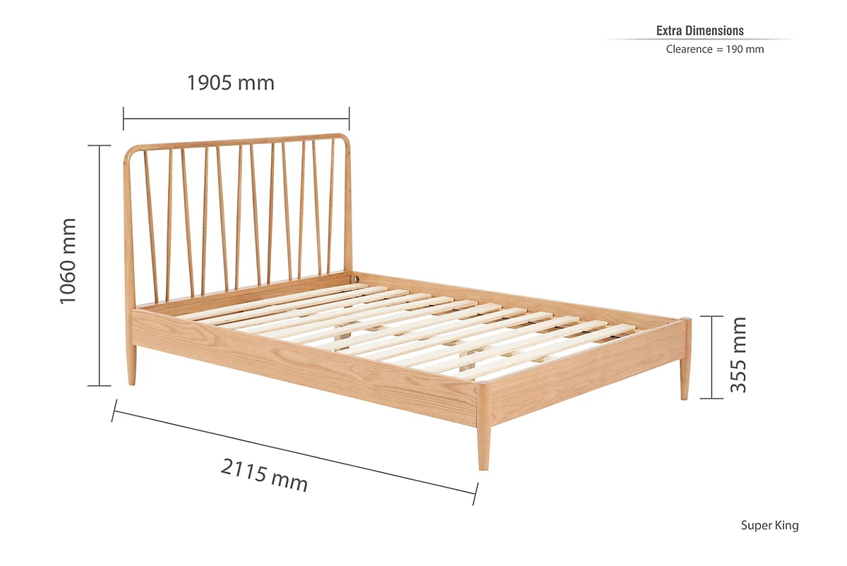 The Cozy Nook Platform Bed | Oak Wood | Natural Finish