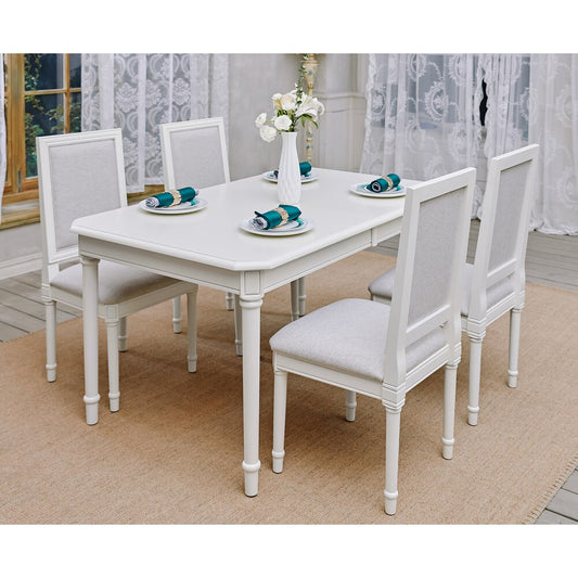 The Stockholm 4 Seater Dining Set | Mango Wood | White