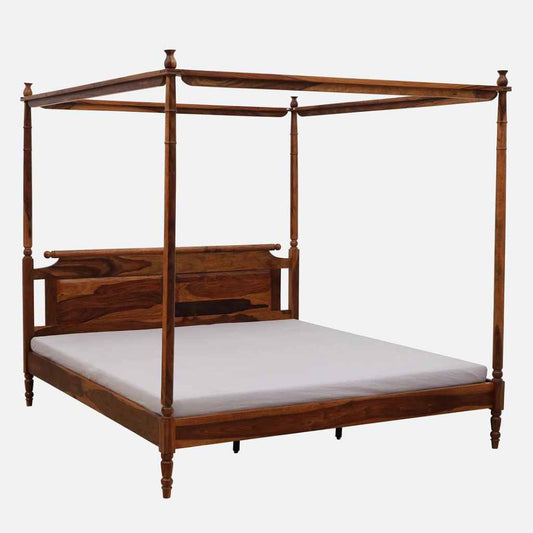 Alcott Classic Four Poster Bed | Premium Sheesham Wood