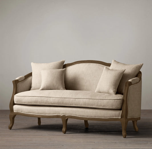 The Oxford Bellecour 2 Seater Loveseat Sofa | Teak Wood