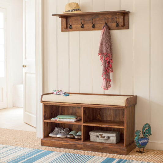 Countryside Shoe Rack | Sheesham Wood | Honey Finish