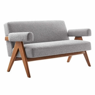 Trendy Loveseat Sofa | Teak Wood | Premium Fabric