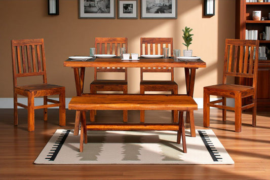 Countryside Dining Table Set | Sheesham Wood