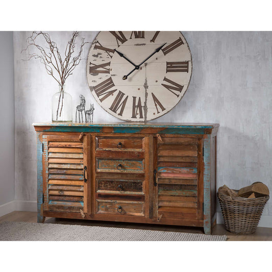 Rustic Large Sideboard Storage Cabinet | Old Reclaimed Wood