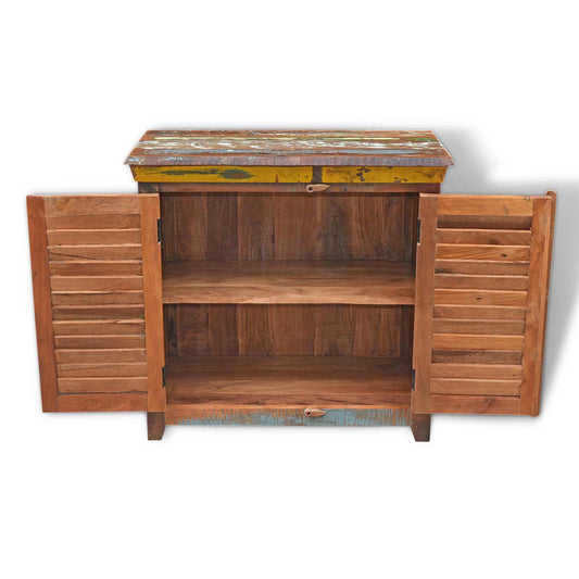 Rustic Small Sideboard Storage Cabinet Two Door | Old Reclaimed Wood