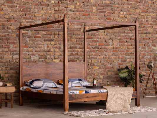 Bramley Classic Four Poster Bed | Premium Sheesham Wood
