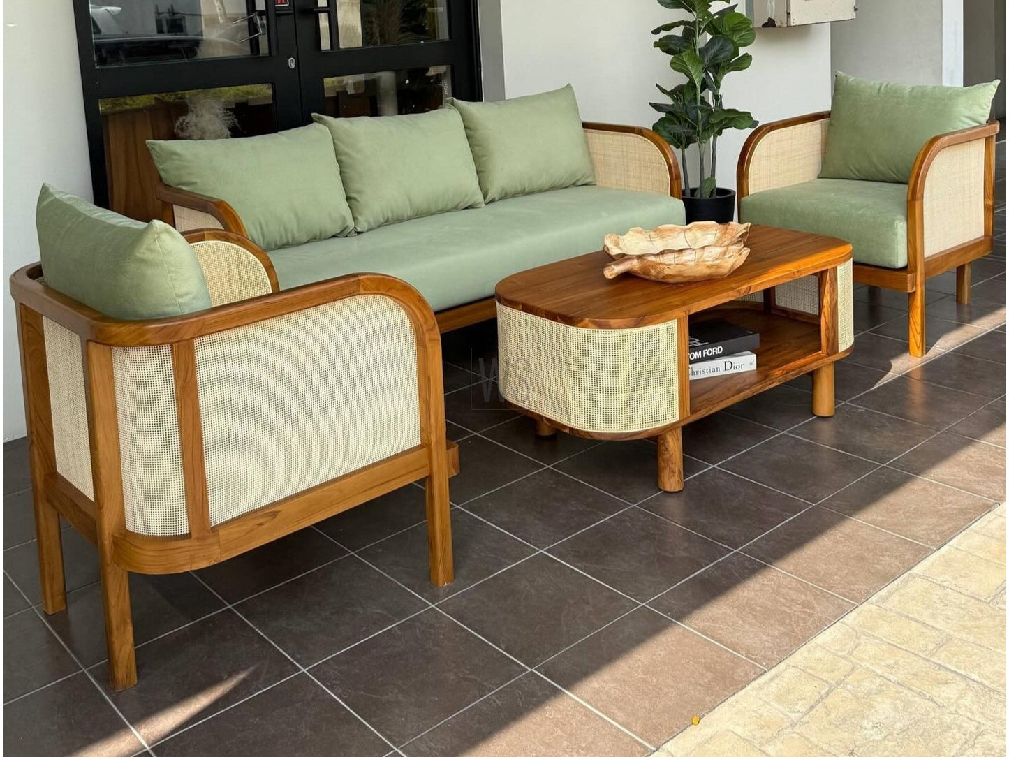 The Mehnok Sofa Set 3+1+1 | Teak Wood