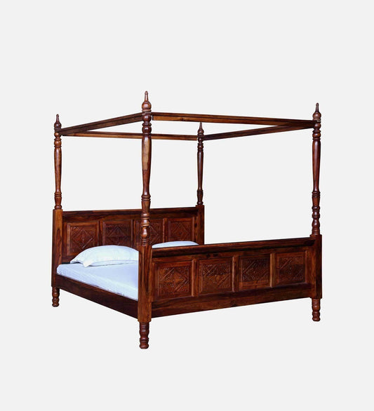 Classic Four Poster Bed Sheesham Wood