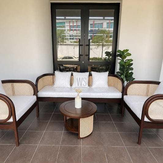 The Vertue Sofa Set 3+1+1 | Teak Wood