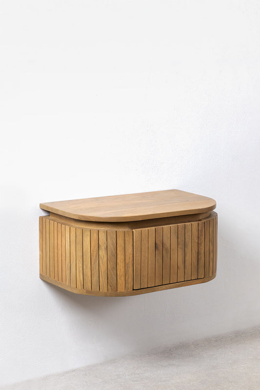 The Marina Bed Side Table | Mango Wood | Natural Finish