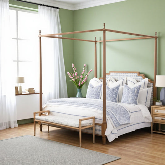 The Polaris Four Poster Bed | Acacia Wood