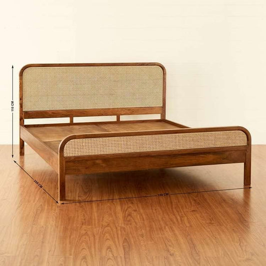 Meshway Rattan Bed | Mango wood