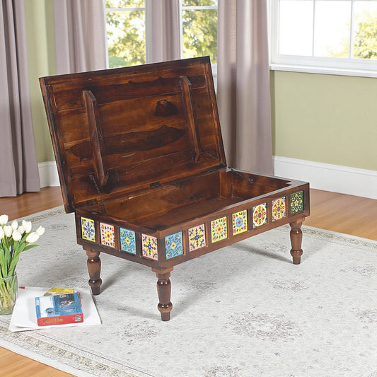 Rang Mahal Storage Center Coffee Table |  Sheesham Wood