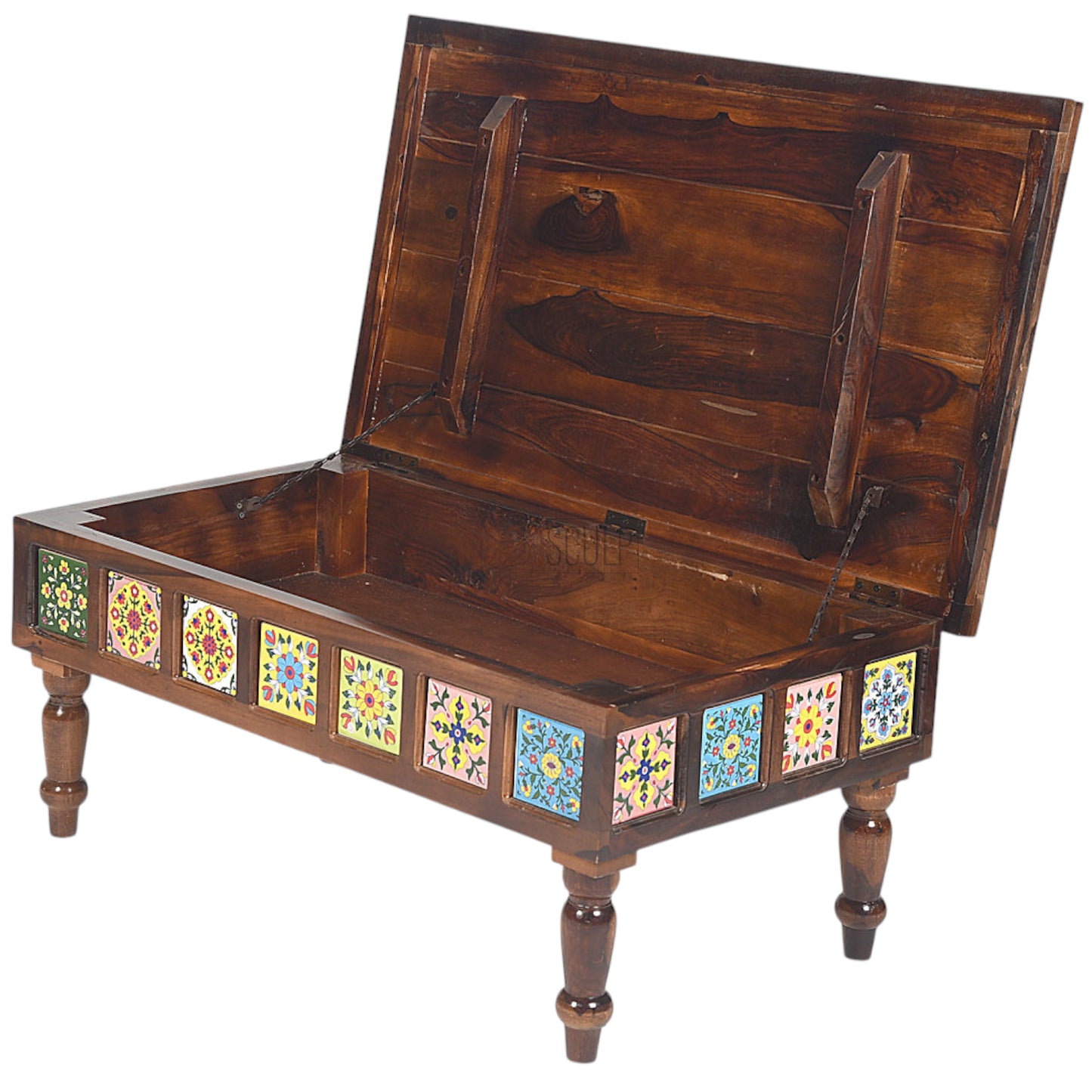 Rang Mahal Storage Center Coffee Table | Sheesham Wood