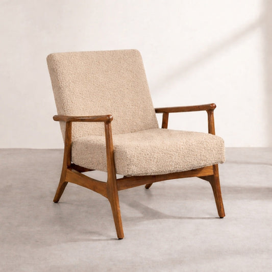 Eirene Lounge Chair Green | Teak Wood | Natural Finish